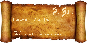 Huszerl Zsombor névjegykártya