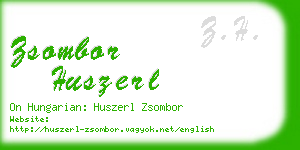 zsombor huszerl business card